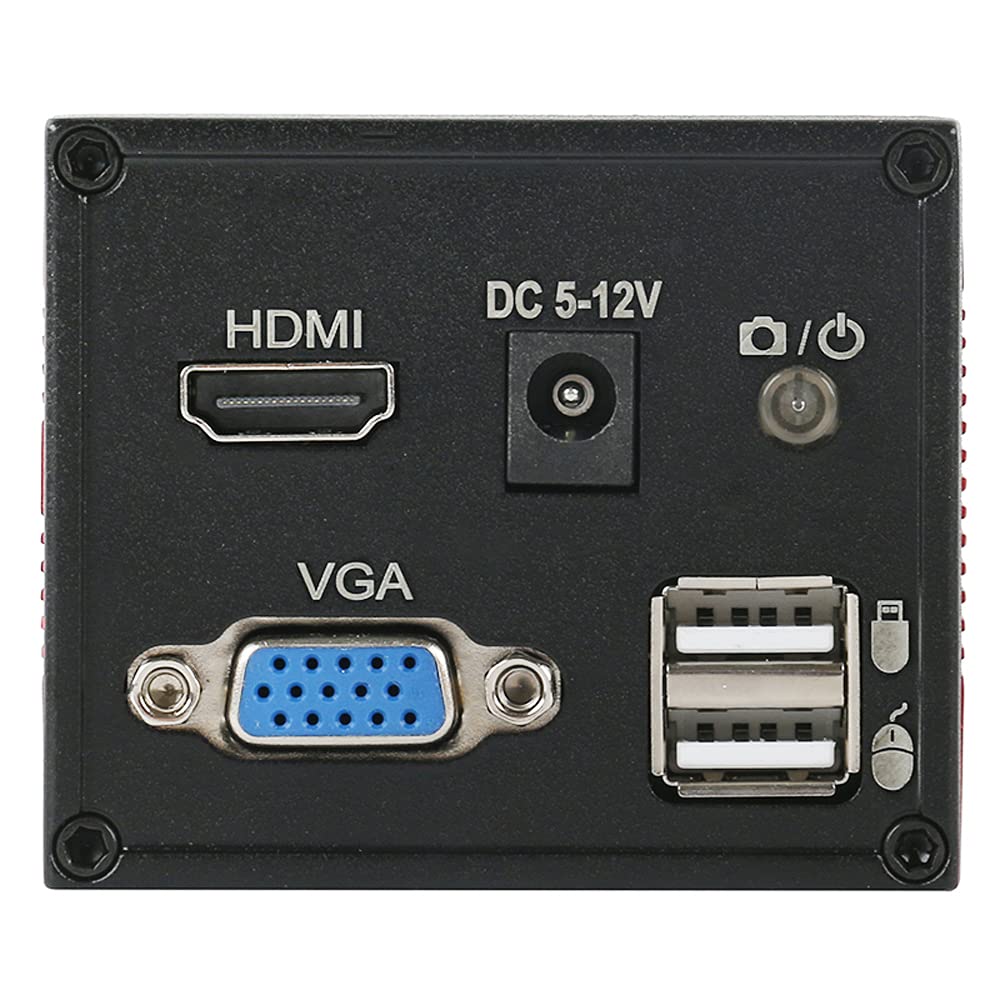 /G Microscopio de Video Digital de medición Industrial 1080P HDMI VGA y Lente de Montaje en C 300X