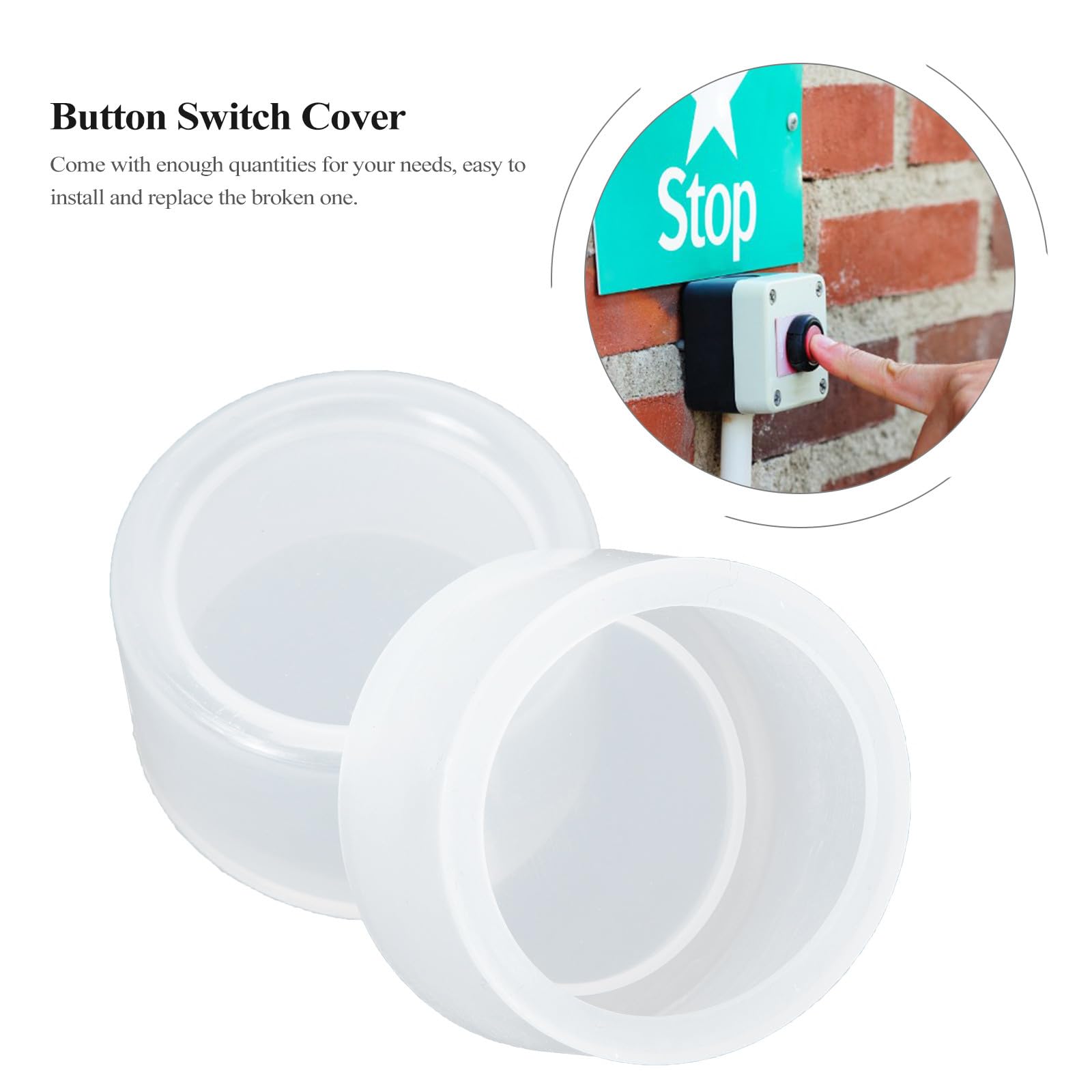 Fundas de botón de fácil instalación, impermeables, 20 tapas de presión para aplicaciones de control industrial, evitan activaciones accidentales