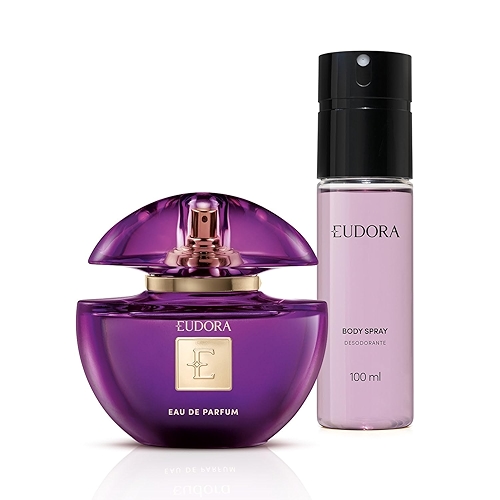 Combo Eudora Roxo: Eau de Parfum 75ml + Body Spray 100ml Combo Eudora Roxo: Eau de Parfum 75ml + Body Spray 100ml