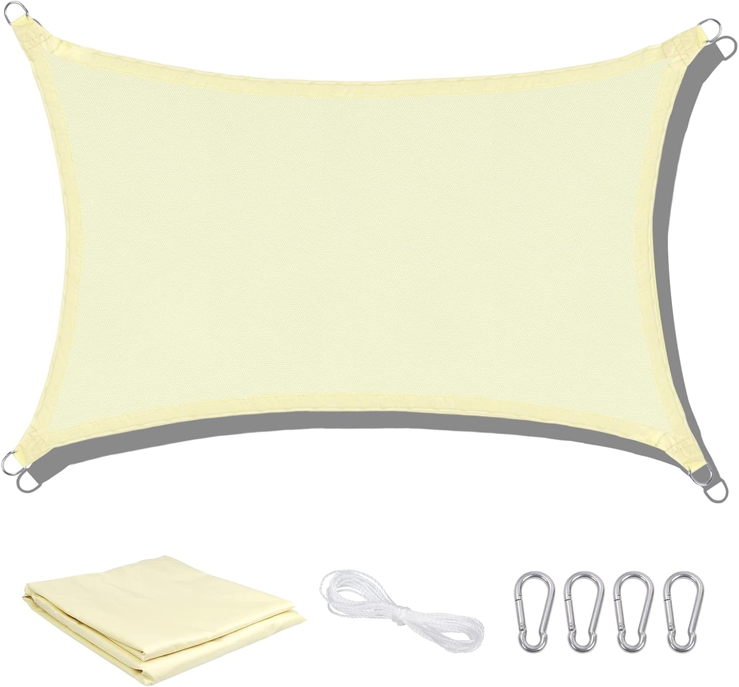 Qoosea Sun Shade Sail 2m x 3m Waterproof Rectangle Canopy Backyard