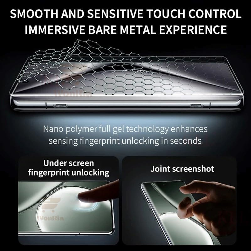 Image of WonRia Pack 2 - (Screen Guard Protector For Compatible with Realme 16 Pro Plus 5G Unbreakable Membrane | Flexible TPU Film | Edge to Edge Installation Kit | Transparent