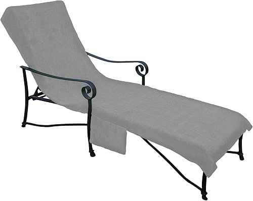 Miniatura 4 de Funda para tumbona lateral de piscina de 35.27 oz, funda para silla de piscina, funda para silla de patio, con respaldo deslizante de 10 pulgadas y