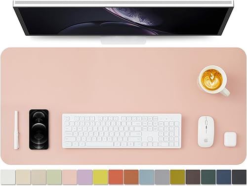 Miniatura 89 de Tapete de escritorio de piel antideslizante de poliuretano (PU), para organización de escritorio y accesorios, ideal para alfombrilla de mouse y de