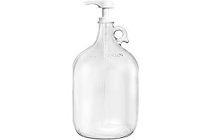 Gallon Glass Pump Dispenser Bottle - 128 oz.