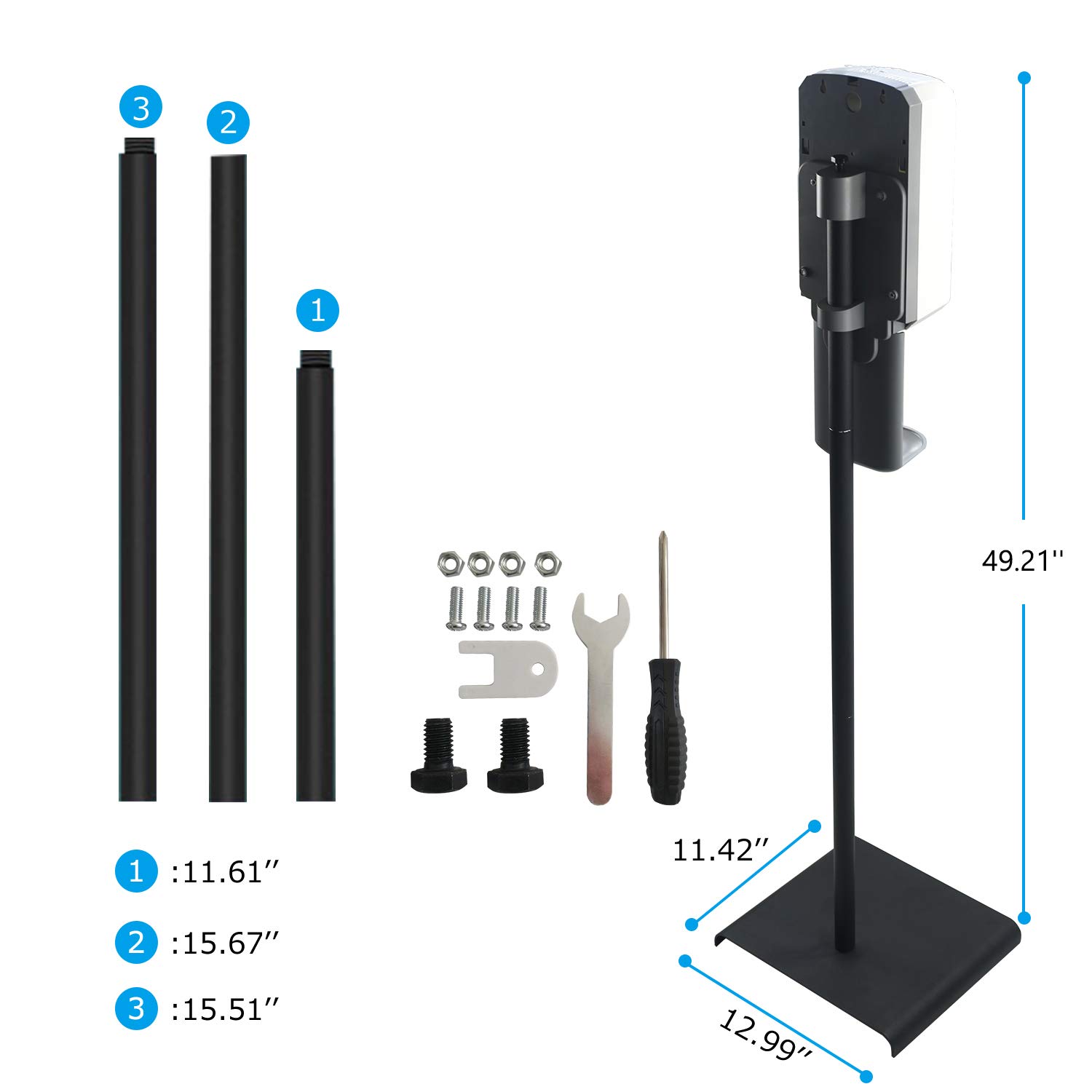 Hand Sanitizer Dispenser Stand, Free Standing Hand Sanitizer Dispenser