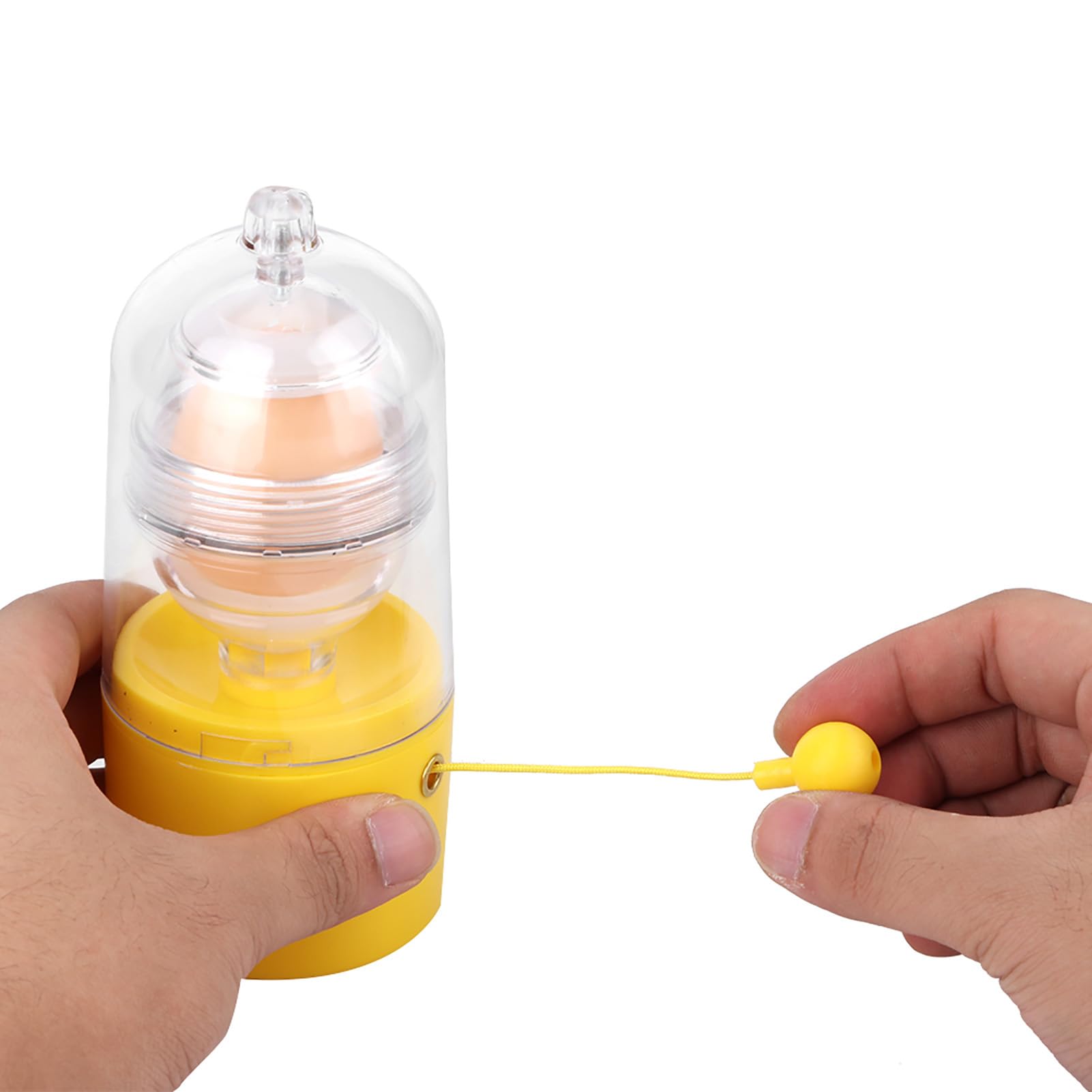 Horoper Egg Scrambler Shaker, Whisk Hand Powered Golden Egg Maker with Pulling Rope, Eggs Yolk White Mixer Eggs White and Yolk Spinning Cooking Tool Mixer Kitchen Gadgets Egg Pudding Maker