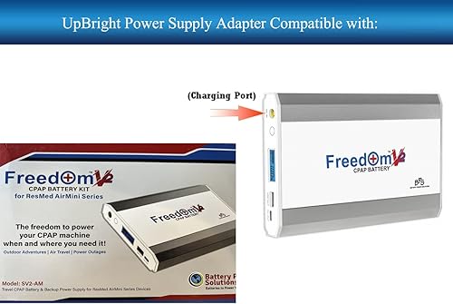 Miniatura 2 de UpBright Adaptador de coche compatible con BPS Freedom V2 CPAP Kit de batería Modelo SV2-AM SV2AM Soluciones de energía de batería FreedomV2 DC