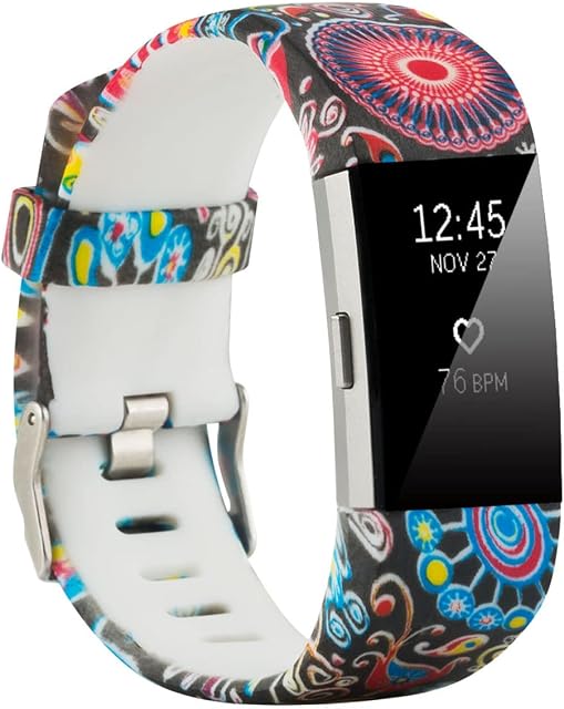 honecumi Replacement Bands Compatible with Fitbit Charge 2 Wristbands Strap for Men & Women Colorful Watch Band/Strap/Bracelet