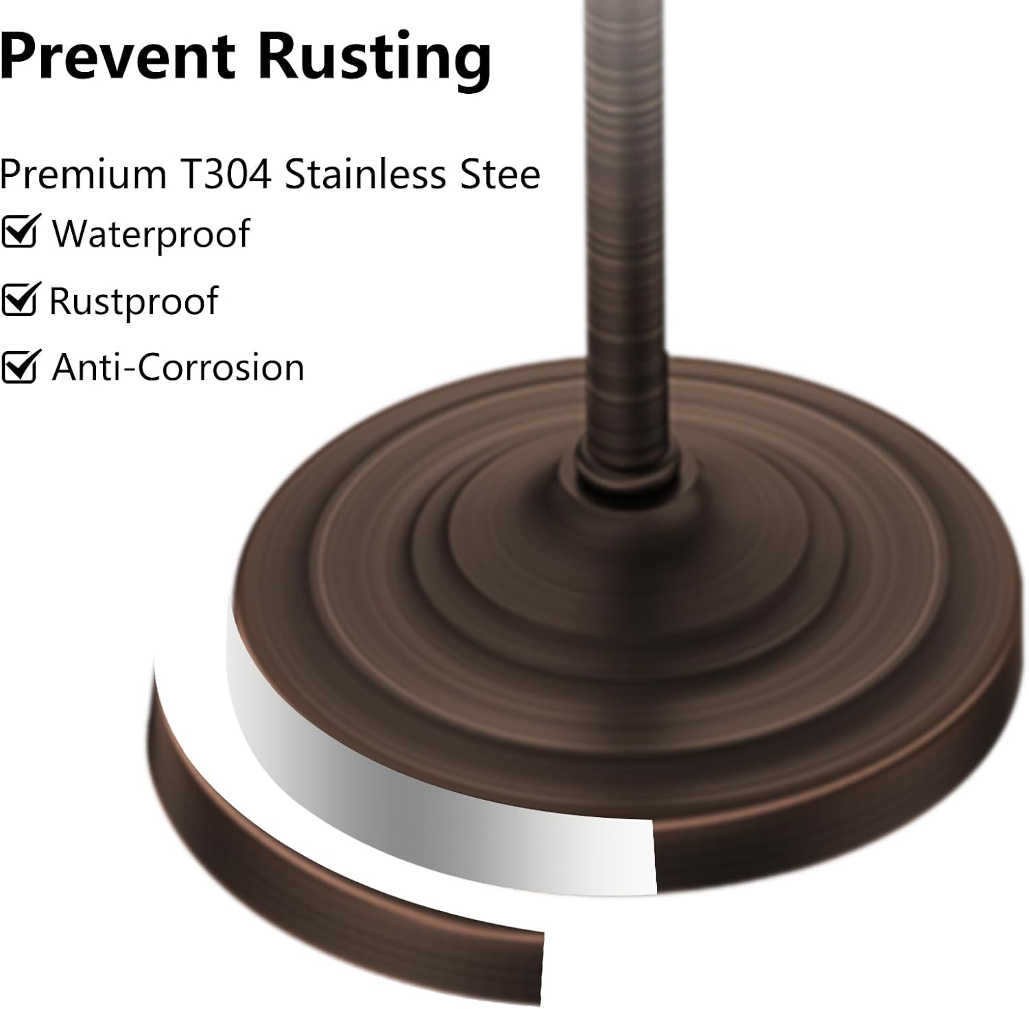 Bronze Bath Hand Towel Holder Stand,Stainless Steel 16 Inch Free Standing Towel Rack,Heavy Weight Towel Bar for Bathroom Vanity Countertop &Kitchen