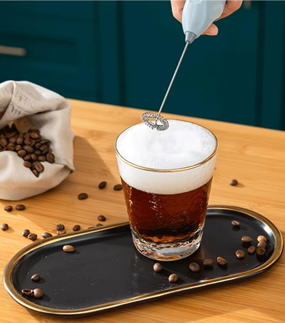 JAXHOM 2 Pieces Electric Milk Frother for Coffee I Frother Handheld Foam Maker for Lattes, Electric Whisk Drink Mixer Mini Foamer for Cappuccino, Frappe, Matcha, Hot Chocolate (Multi-Colour) 3 618IrMoTcgL. SL1285