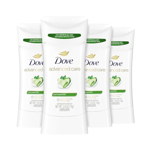 Dove Advanced Care Antiperspirant Deodorant, Cool Essentials, 75 ml, 4 Stück