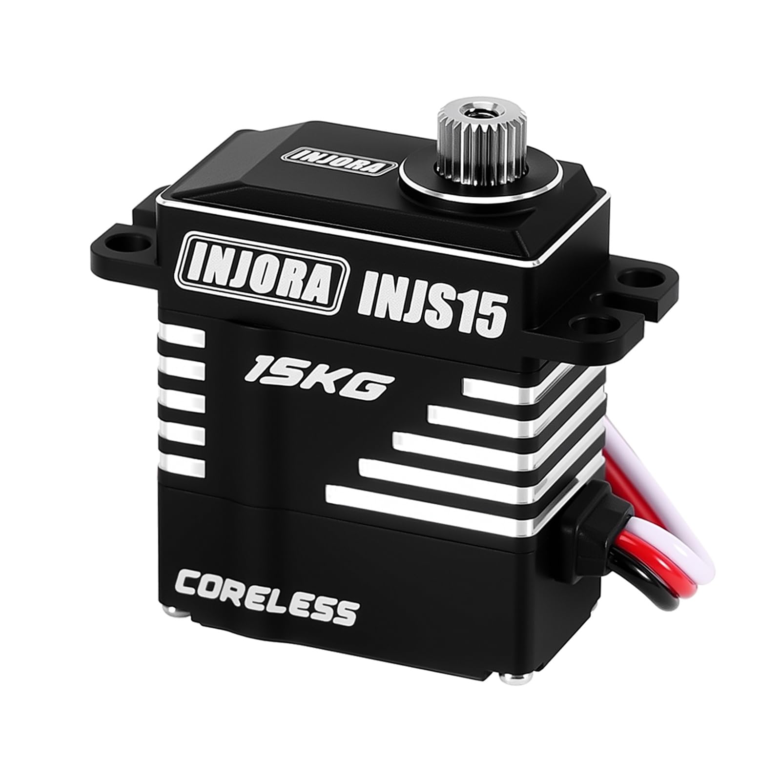 INJORA INJS15 - Micro servo de par alto sin núcleo de 15 kg para actualización de oruga RC 1/18 1/24