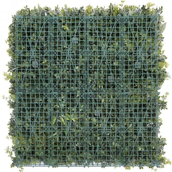 Designer Plants Lush Fern Artificial Green Grass Wall Panels for Interior Wall Decor - Fence Covering Privacy – Fake Living Walls - Fake Grass Décor - Commercial Grade UV Resistant 40