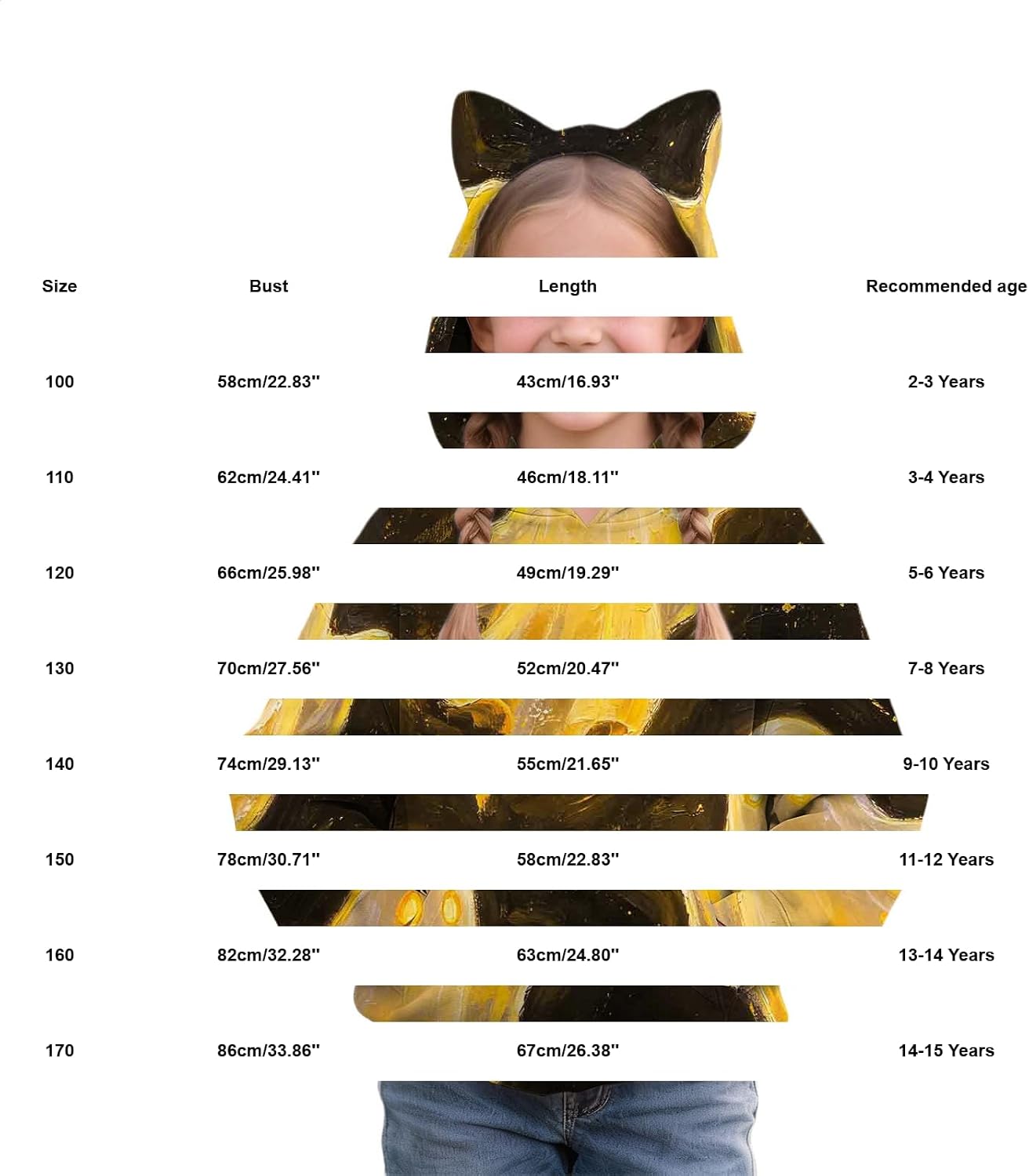 Girls Oversized Hoodie Cute Graphic Long Sleeve Halloween Pullover Cat Ear Hooded Athletic Sweatshirts Teen Trendy