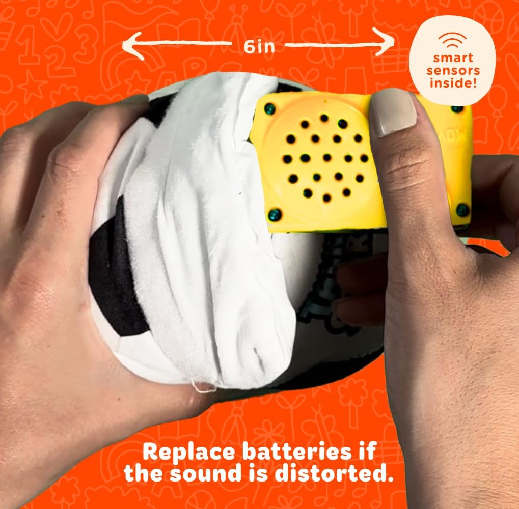 Move2Play, Hilariously Interactive Toy with Music & Sound Effects | Birthday Gift for Boy & Girl | Ball for Toddler & Baby | 6, 12, 18+ Months | 1, 2, 3+ Year Old