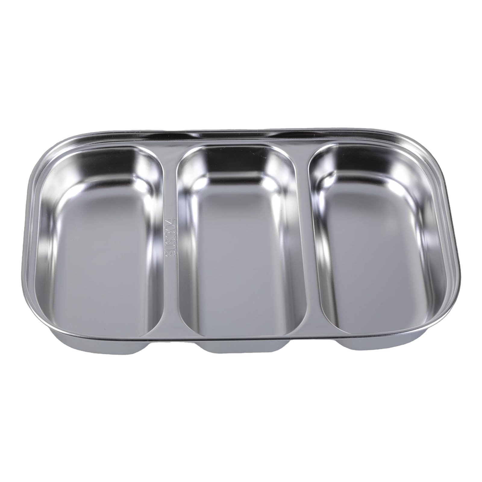 Kalttoy Multiple Section 304 Stainless Steel Serving Plate for Everyday Use, Safe and Stable, Great for Home Cooks Food Separators