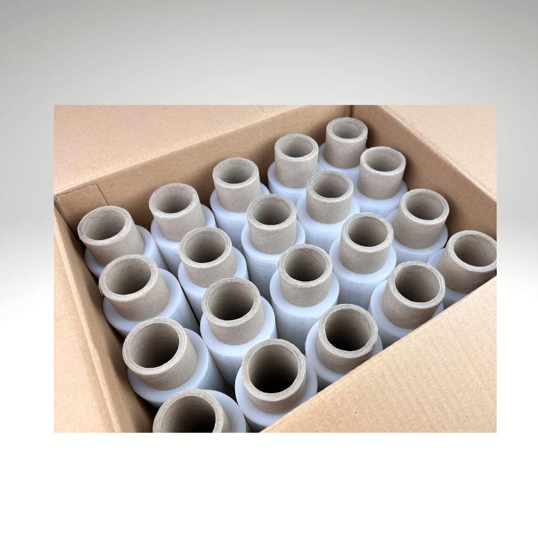 40 x mini folia stretch z dozownikiem – folia stretch 100 mm 23 µm przezroczysta – folia do owijania i folia do pakowania do przeprowadzki, magazynu i wysyłki