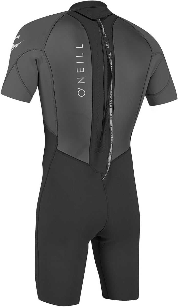 O'Neill Men's Reactor-2 2mm Back Zip Short Sleeve Spring Wetsuit, Black/Graphite, M - Image 2