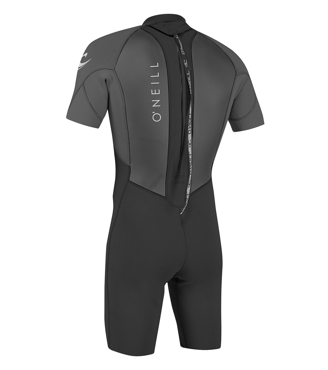 O'Neill Men's Reactor-2 2mm Back Zip Short Sleeve Spring Wetsuit, Black/Graphite, M