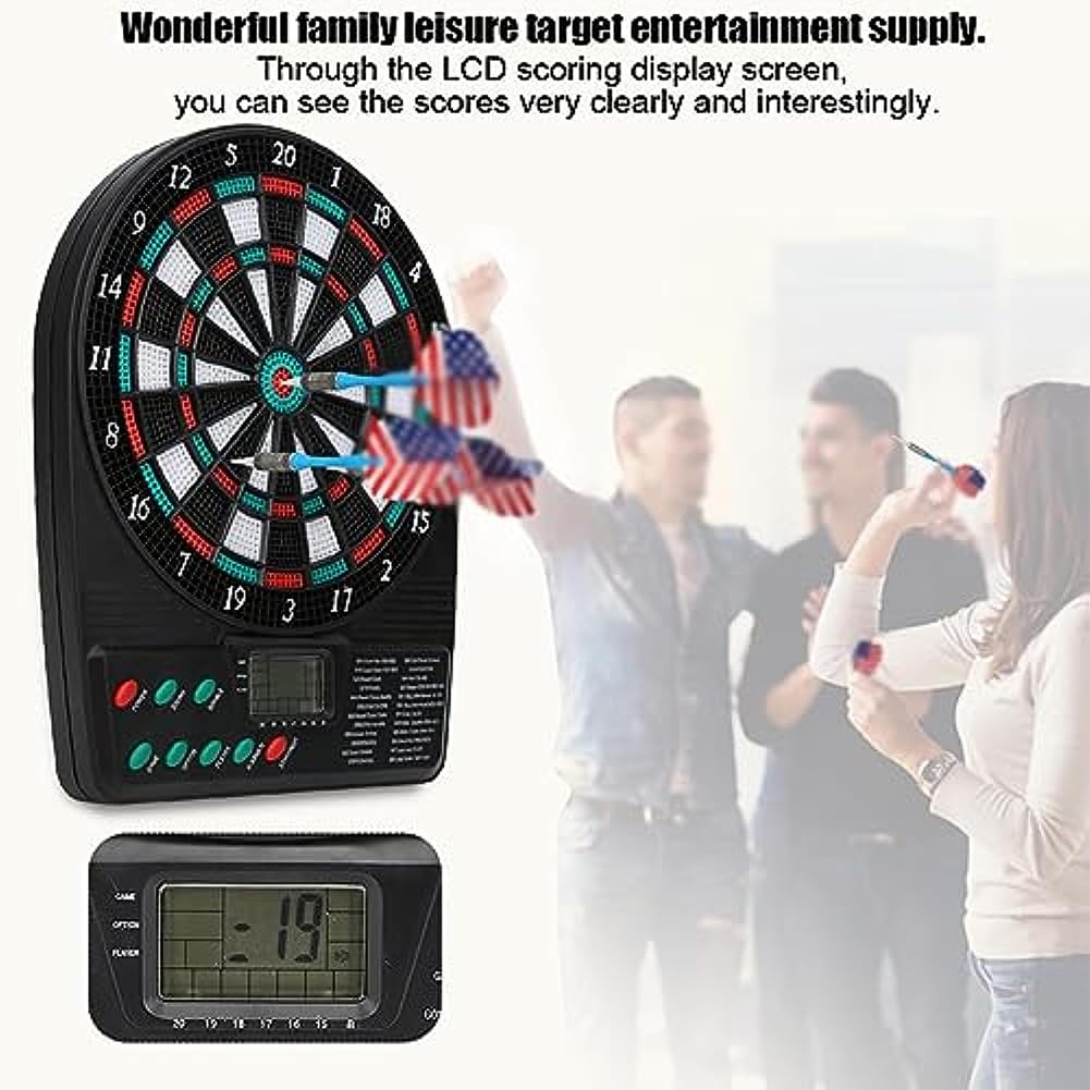 Diana Electrónica con Pantalla LCD, Puntuación Automática | Juego De Diana De Ocio Familiar Para Entretenimiento En Casa