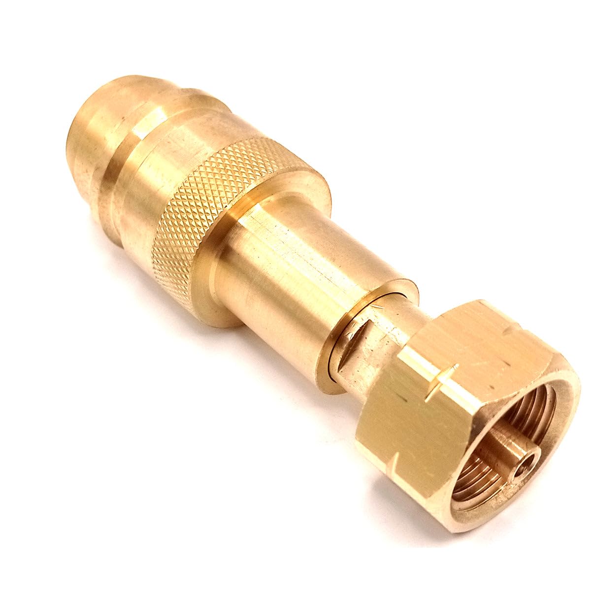 LPG GPL M22 Adaptador de botella de gas - Conector de recarga europeo Euronozzle con bolsa para estaciones de GLP españolas y portuguesas