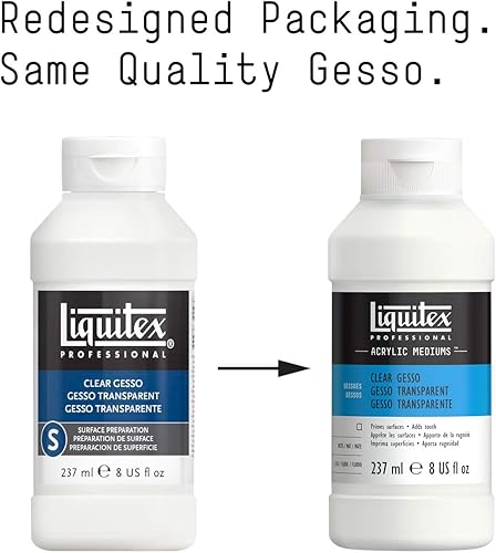 Miniatura 27 de Liquitex Basics Tubo mediano de Gesso para aplicación en superficies, 8.5 onzas, Blanco, 16 onzas Blanco,Transparente,Negro,Gris,Súper pesado