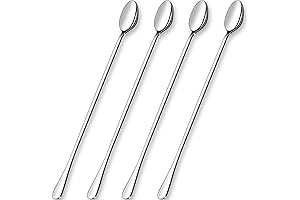 GLAMFIELDS Long Spoon for Jars - 12-Inch Stainless Steel Iced Tea Spoon and Cocktail Stirrer