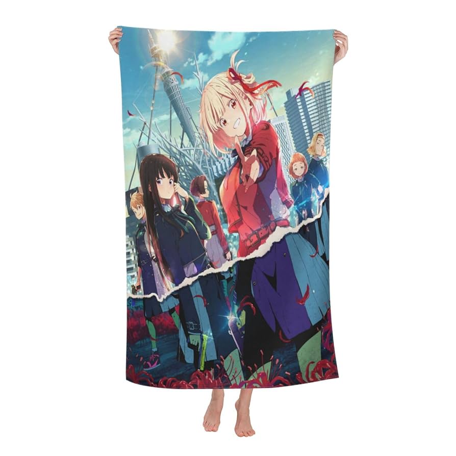 す*れ様 リコリス　たきな　バスタオル　450 リコリス・リコイル 井上たきな バスタオル 大判タオル