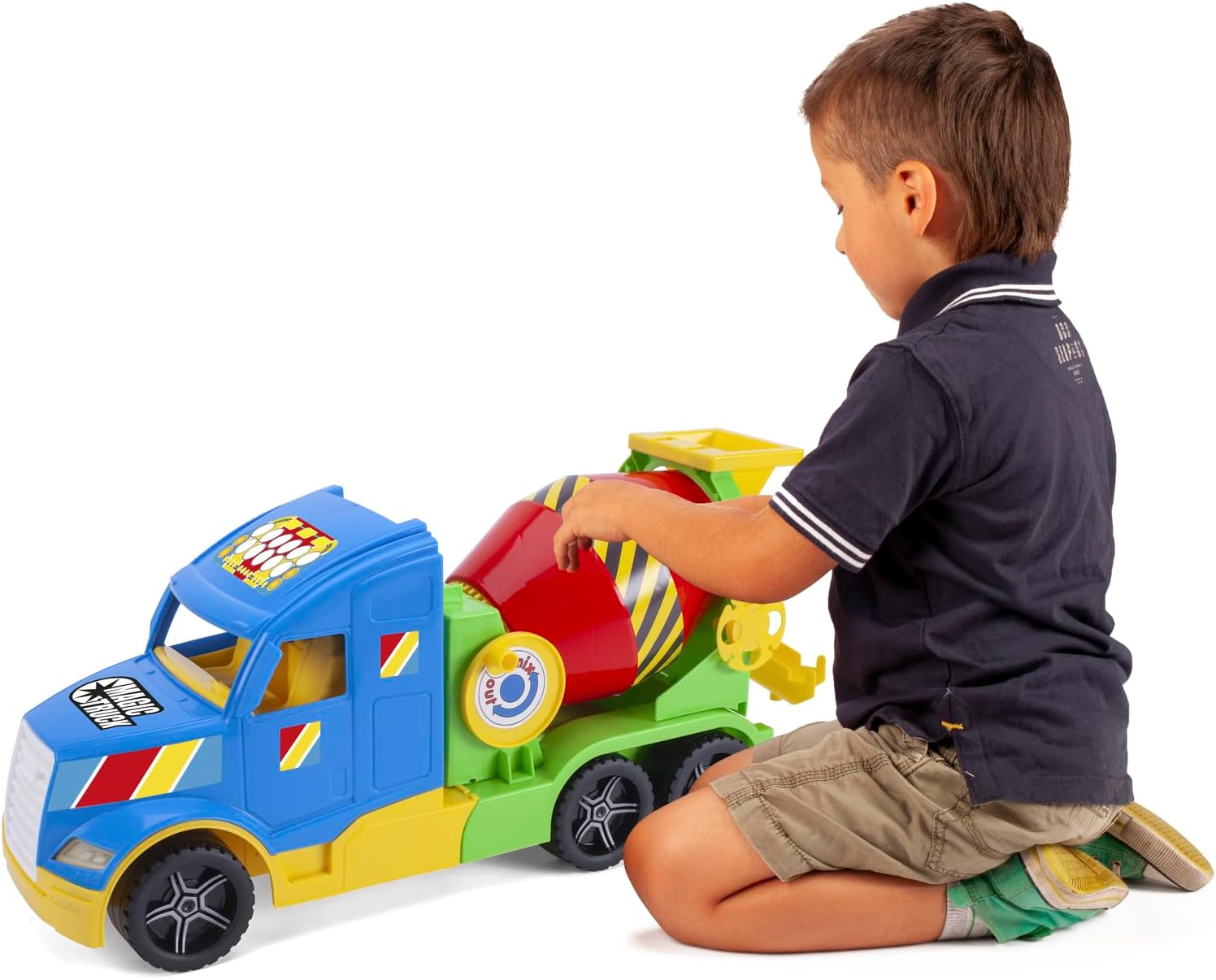 Wader 36341 Magic Truck Concrete Mixer 59.5 cm for Children from 3 Years Suitable as a Gift for Creative Play