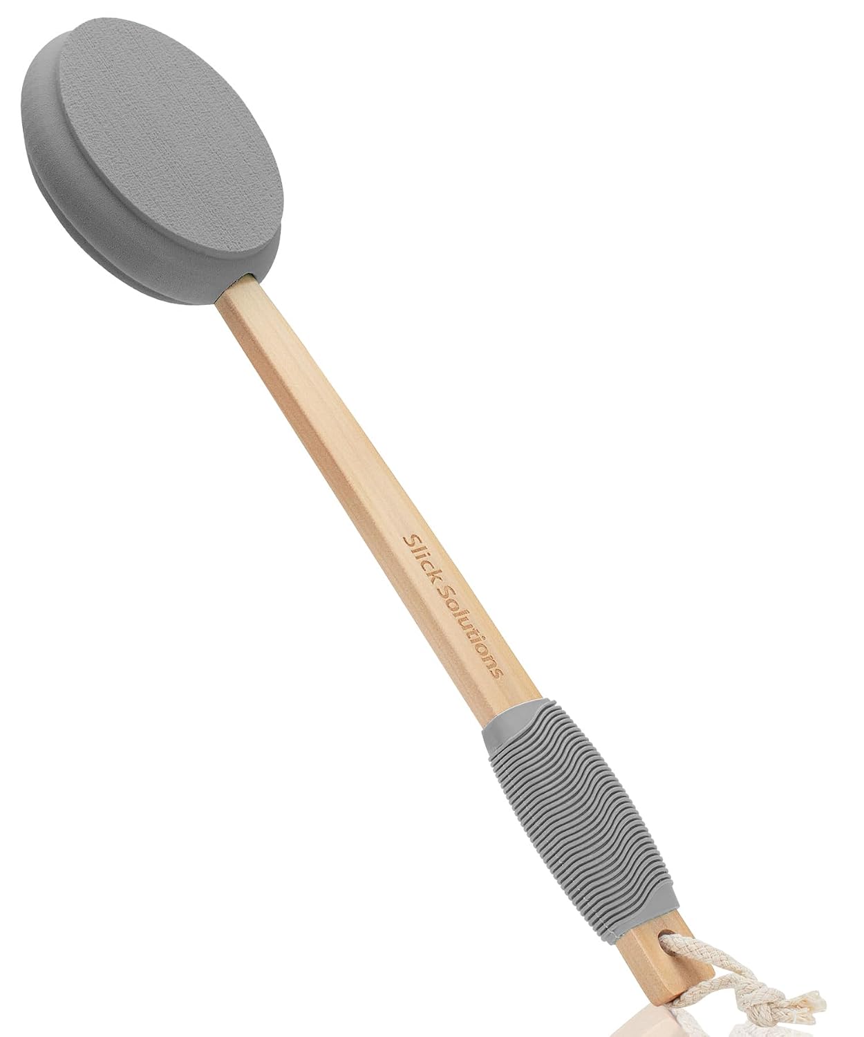 Slick- Lotion Applicator, 17 Inch, Gray, Back Applicator Lotion, Certified Organic, Easy Reach Washable, Self Tanner for All Skin Tone