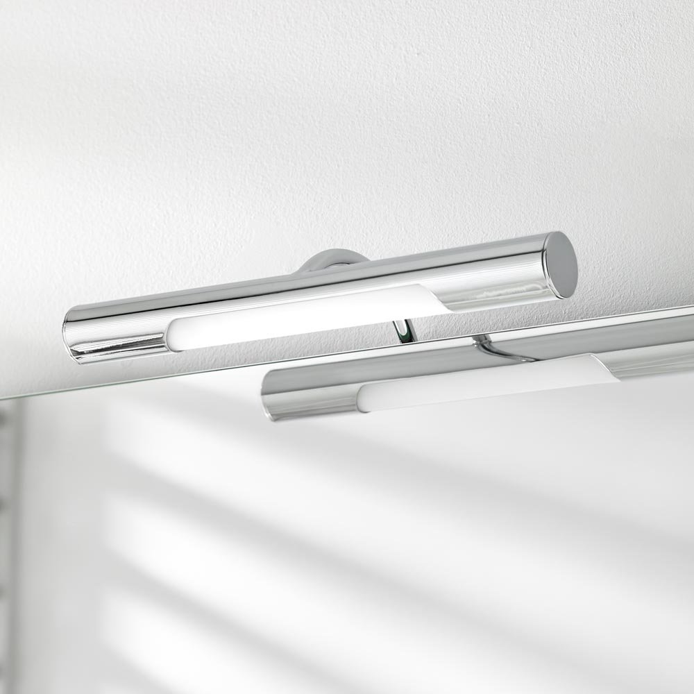 wonderlamp Andrea - Applique da parete a LED, 5 watt, cromato, 6,1 x 28,4 x 6,1 cm