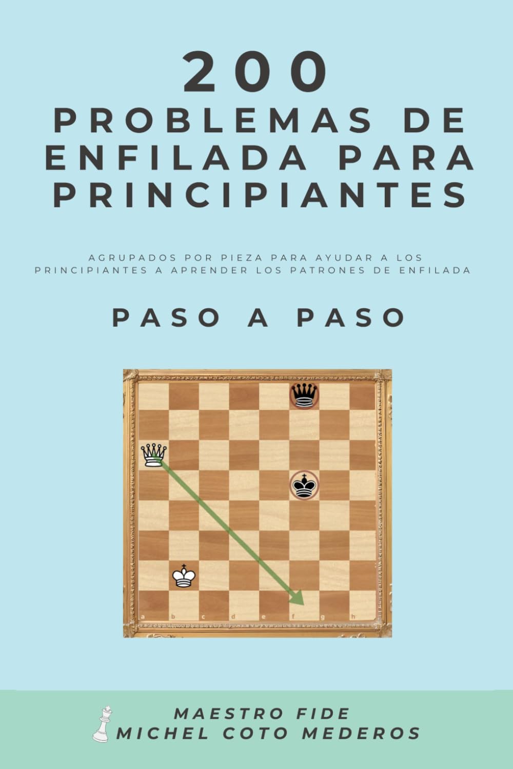 200 Problemas de Enfilada para Principiantes: Agrupados por Pieza para Ayudar a los Principiantes de Ajedrez a Aprender los Patrones de Enfilada Paso ... (Curso de Ajedrez Para Principiantes Totales)