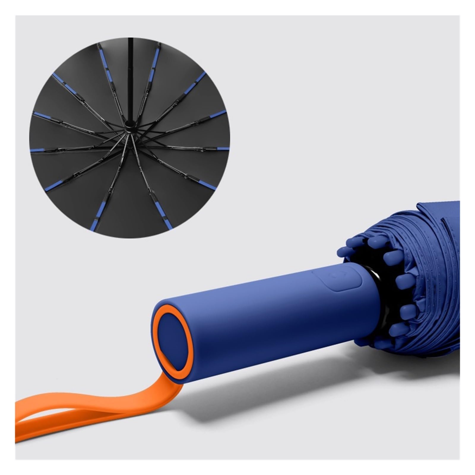 RENEESME Umbrellas For Rain 72 Rib Automatic Parasol Large Sunny Umbrella Folding Parasol Strong Umbrella For Wind And Rain(A)