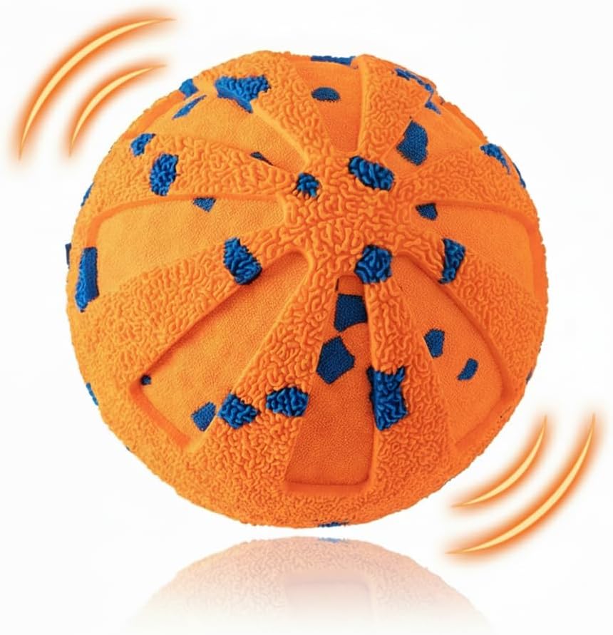 Smart Automatic Interactive Dog Ball for Small Dogs Only - Durable Moving Toy for Puppy Boredom Relief and Daily Training(Orange)