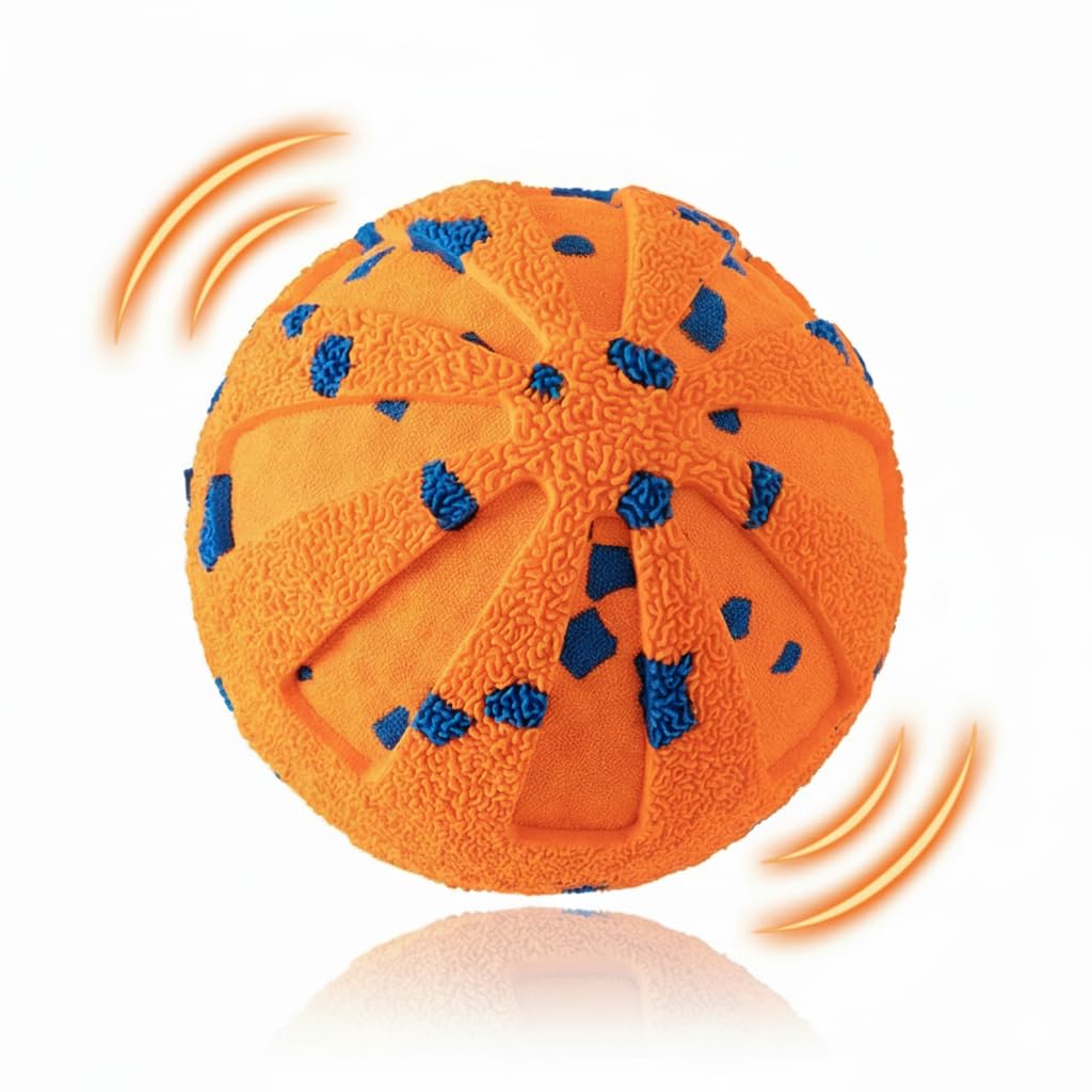 Balle interactive pour chien - Jouet mobile automatique intelligent pour chiens de taille moyenne et grande - Durable - Utilisé pour soulager l'ennui et le dressage quotidien - Orange