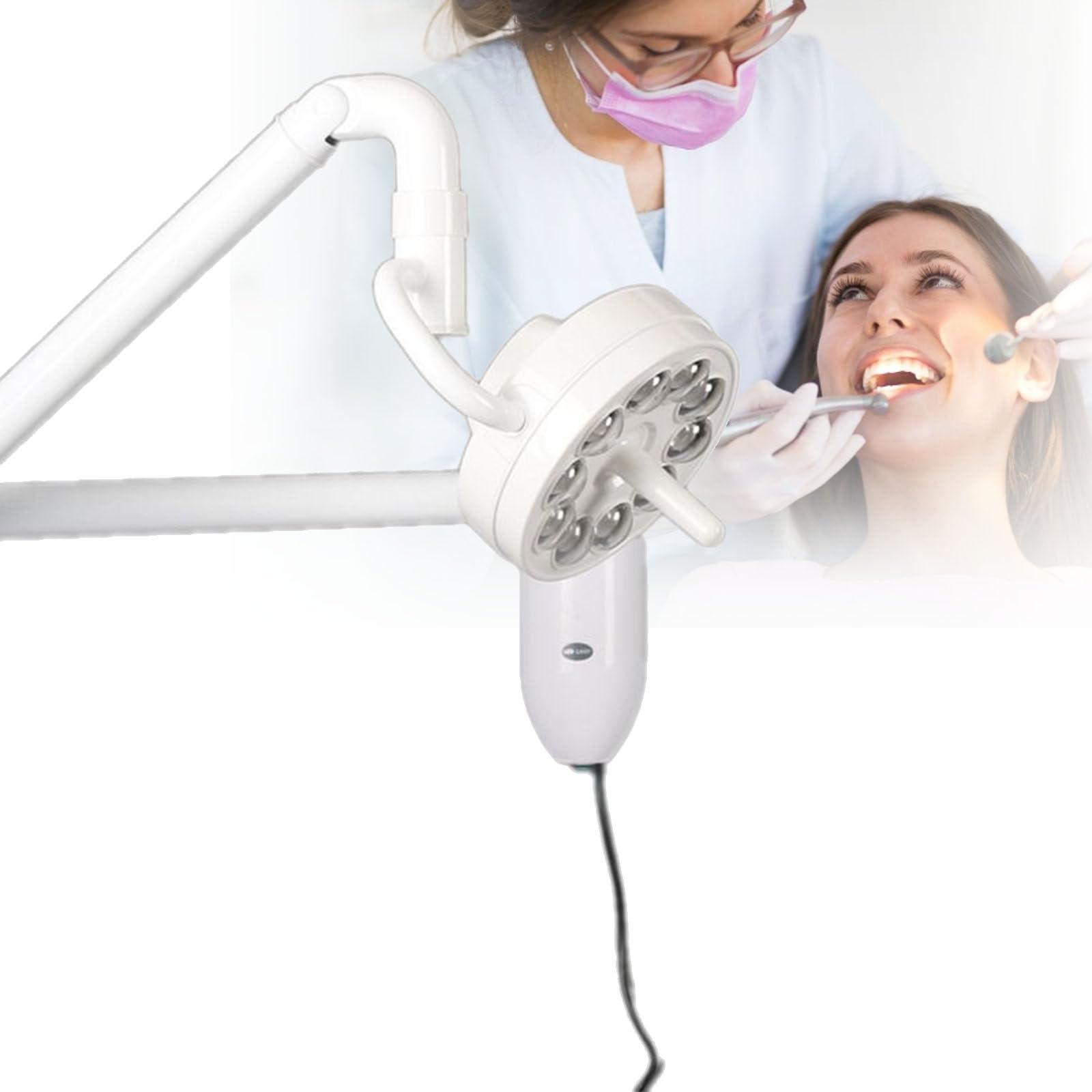 Lampe d'examen médicale murale, lampe d'examen chirurgicale à LED, lampe d'examen à LED à 10 perles, lampe chirurgicale sans ombre à intensité variable