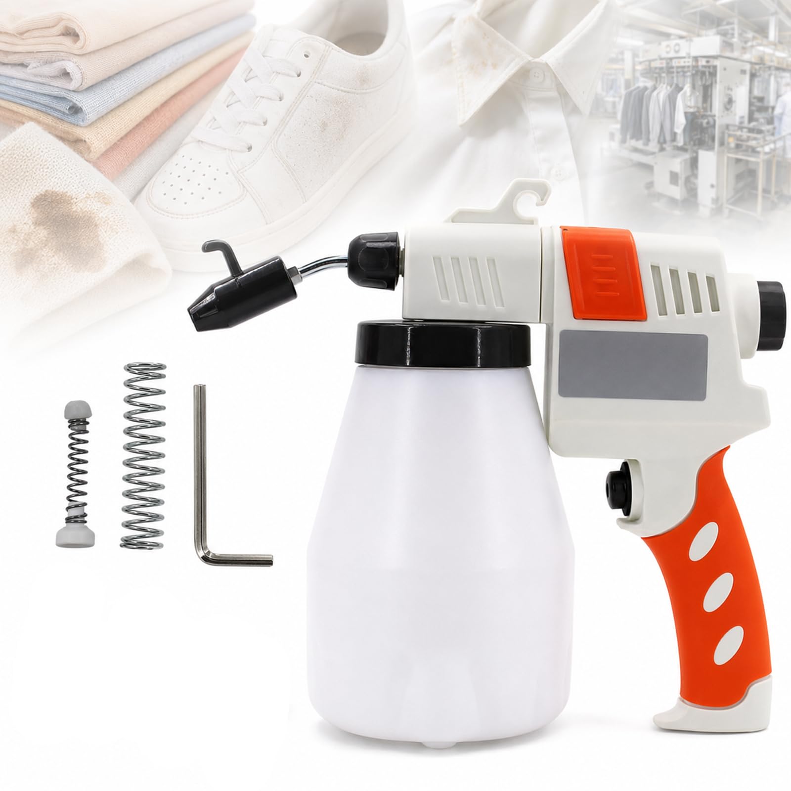 YIYIRAN Textile Cleaning Spray Gun 65w, Electric Stain Cleaning Gun, Adjustable Nozzle And Flow Control, Built-in Pump, For Localized Stain Removal In Garment, Embroidery And Shoe Shops
