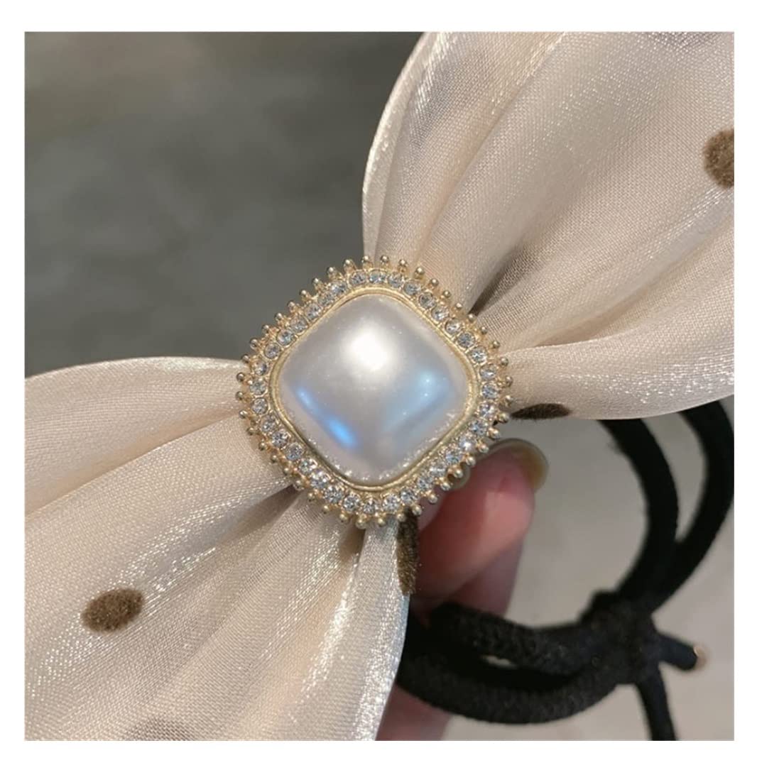 Scrunchies Haargummi 5 STÜCKE Perle Bogen Kopf Seil Pferdeschwanz Haar Ring Gebundenes Gummiband Weibliche Haarschmuck Zopfgummi Elastische