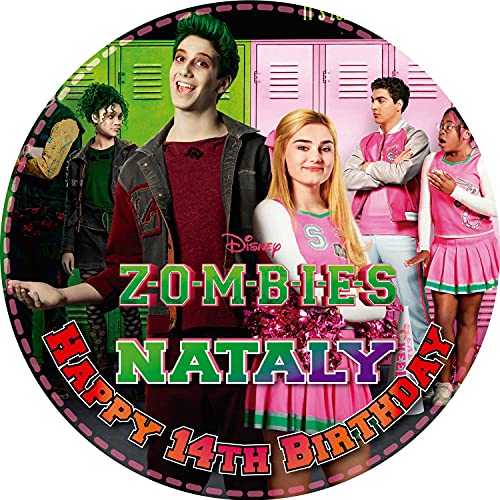 Cakecery Disney Zombies 2 R Edible Cake Topper Image Personalized Birthday Sheet Party Decoration Round #TOP25