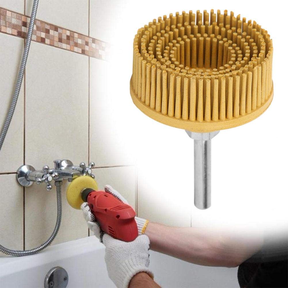 Spazzola abrasiva in gomma utensili abrasivi altri utensili abrasivi smerigliata a disco di trapano elettrica 2 pollici spazzola di lucidatura gialla