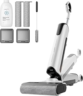 uwant D100 Wet Dry Vacuum Cleaner 180°Lay-Flat Vacuum Mop All in One with 18000Pa Suction Auto Self-Cleaning Anti Odor Stick Pushin Mop Dual-Edge Cleaning Electeic Mop Set for Hard Floor/Carpet