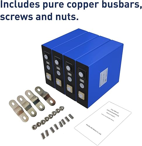 Miniatura 3 de ninthcit Pilas de batería LiFePO4 de ciclo profundo de 3.2 V 176 Ah con fosfato de hierro, baterías de litio de repuesto de grado A con código QR,