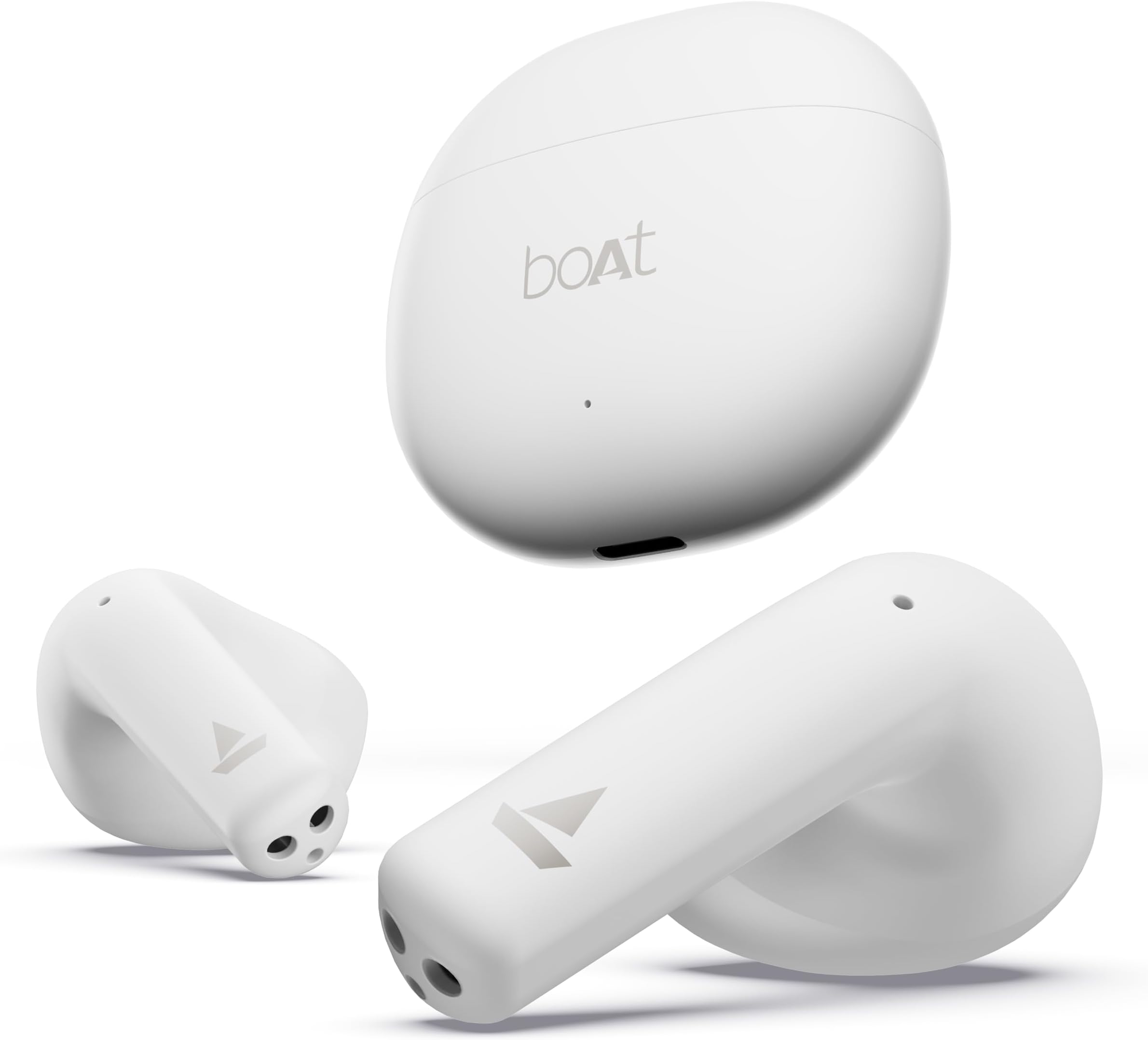 Airdopes Atom 81 Truly Wireless in Ear Ear Buds w/Upto 50H Playtime, Quad Mics ENx Tech, 13MM Drivers,Super Low Latency(50ms), ASAP Charge, BT v5.3(Pearl White)
