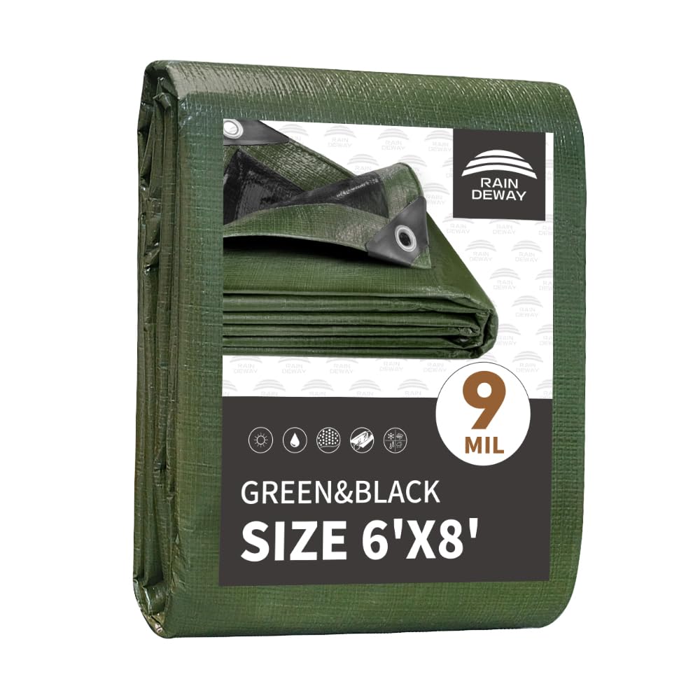 RAINDEWAY 9 Mil Green Black Tarp