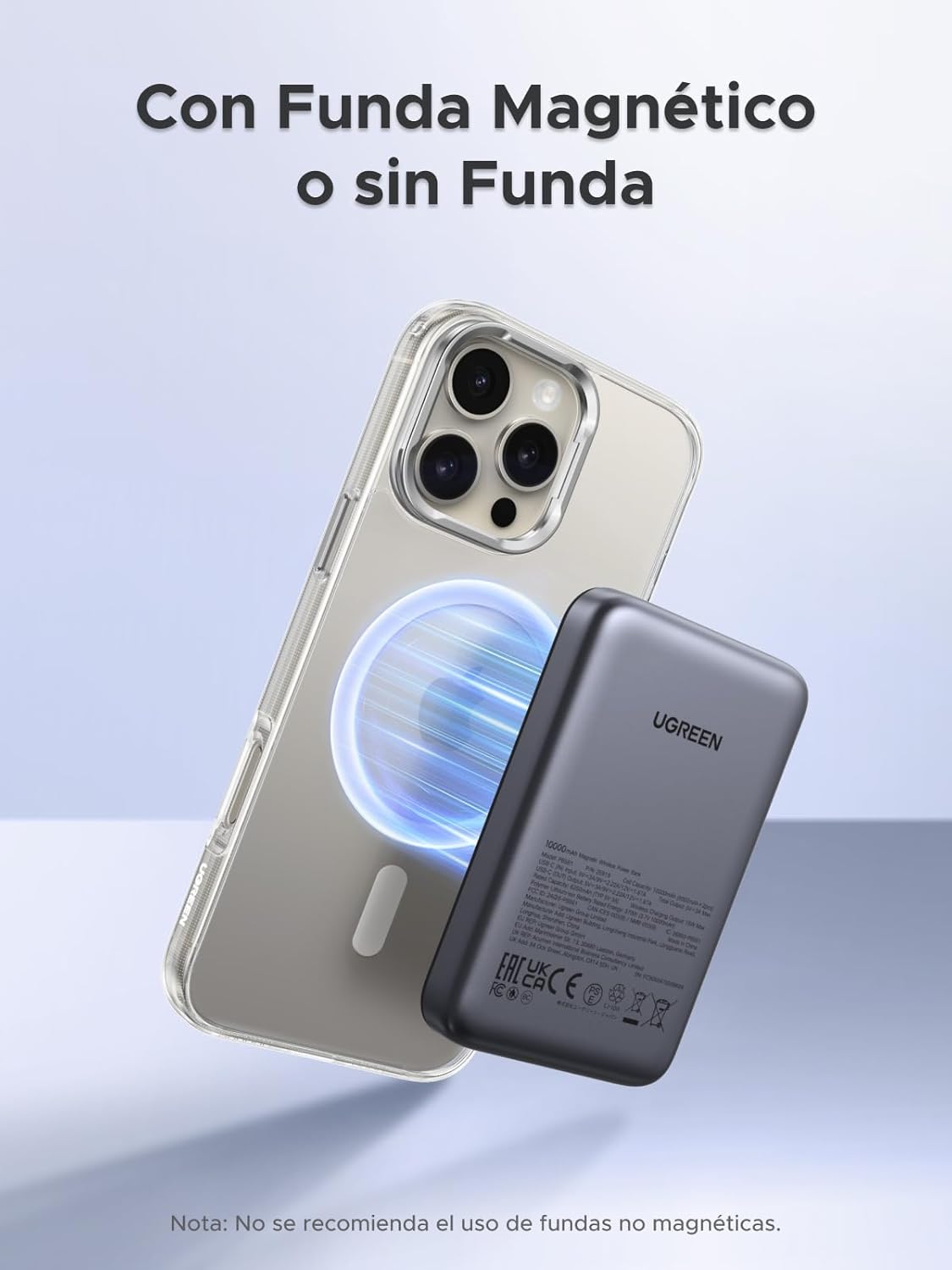 UGREEN Magnetic Power Bank 10000mAh Bundle with 30W USB C GaN Wall Charger Magnetic Wireless PD 20W and 3 Port Fast Charger for iPhone 17 16 15 iPad Travel