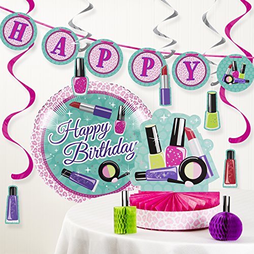 Creative Converting Sparkle Spa Party Decorations Kit