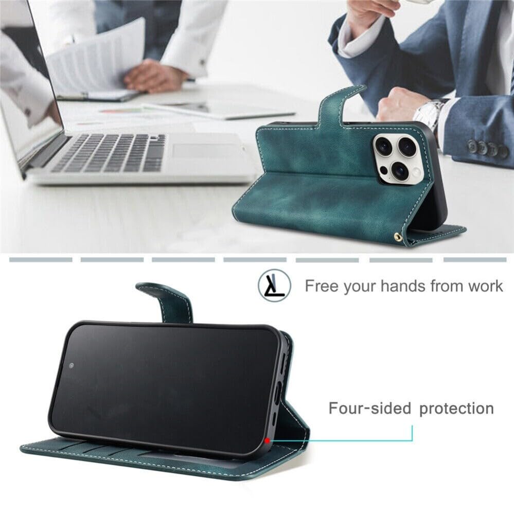 Compatible avec iPhone 8 Plus / 7 Plus / 6 Plus (couleur : marron) étui portefeuille en cuir rétro