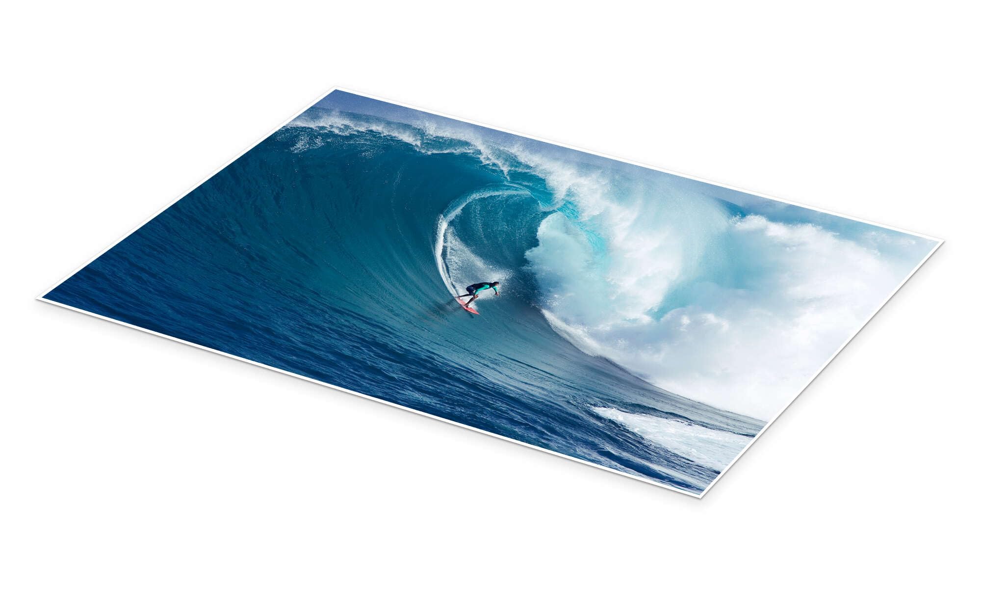 Posterlounge Onda gigante a Maui Poster | 120 x 80 cm di Ron Dahlquist Blu Quadri Decorazione per pareti