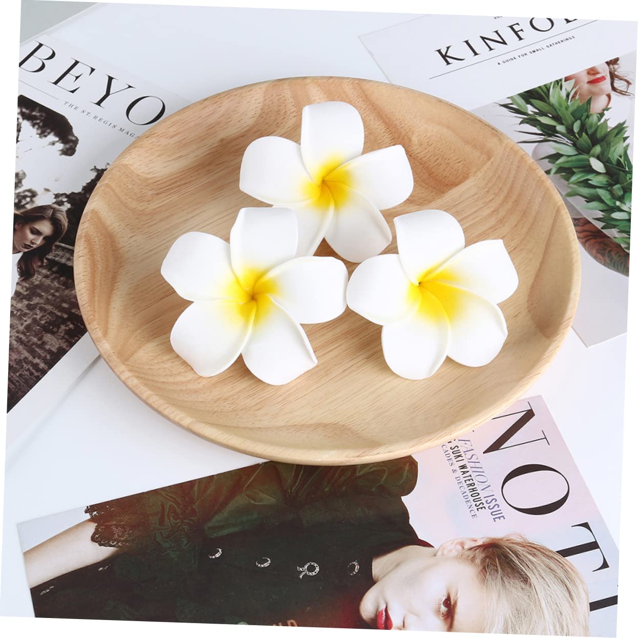FOMIYES 75piezas Barrette De Flores Hawaianas Horquillas Simuladas De Clip Negro Accesorios Para Mujeres Decoración Para Fiestas y Bodas Para Vacaciones y Fotografía