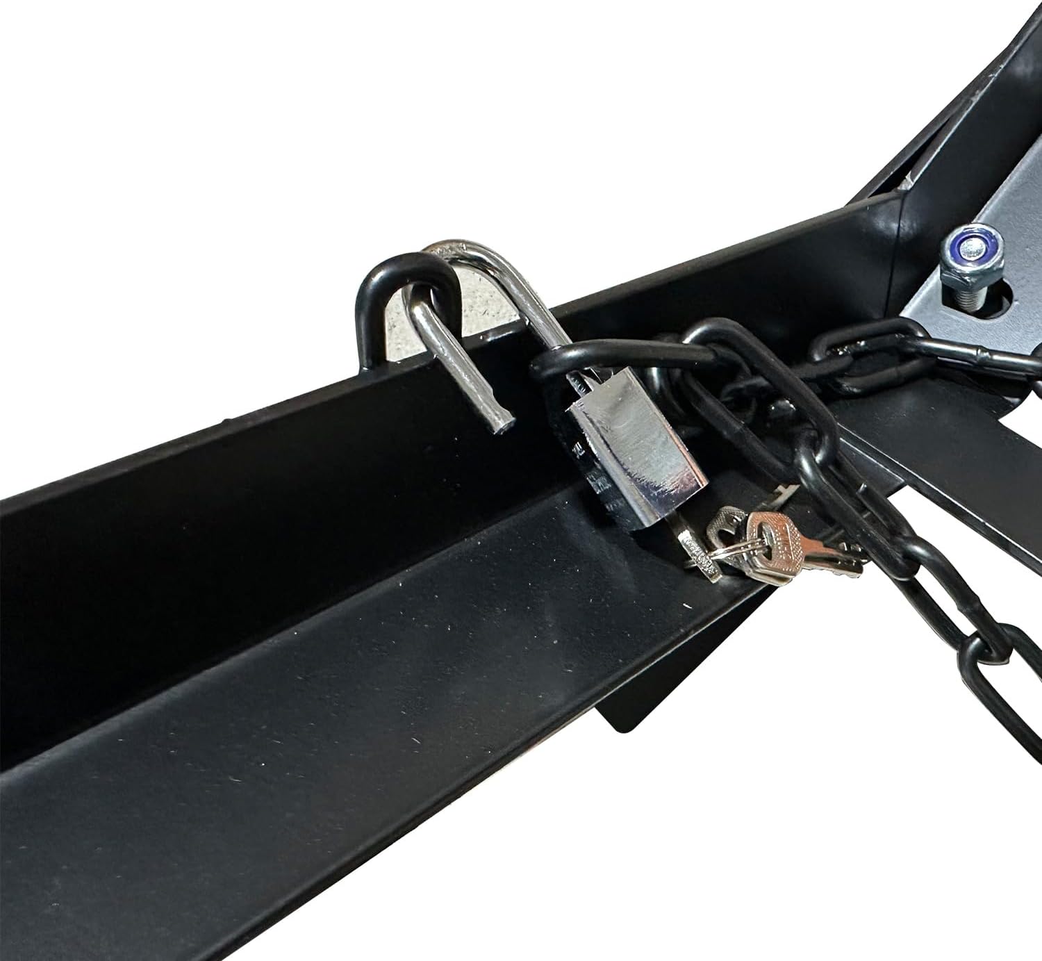 Spare Tire Carrier with Ratchet Strap Chain for Semi Truck Trailer, Truck Tire Storage Rack, Adjustable Tire Secure Holder, Tire Mount Holder